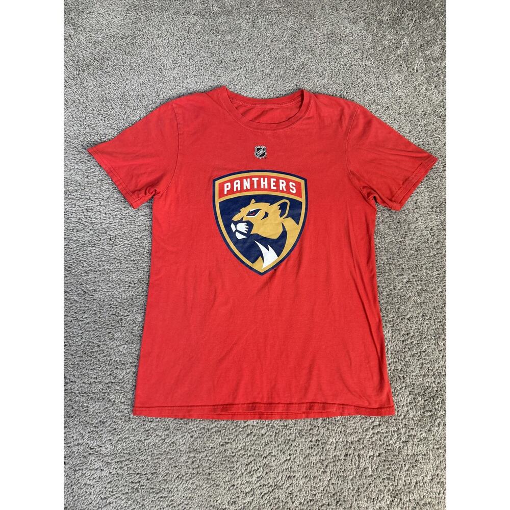 Florida Panthers Shirt Mens S Red NHL Hockey Verhaeghe Short Sleeve Fanatics